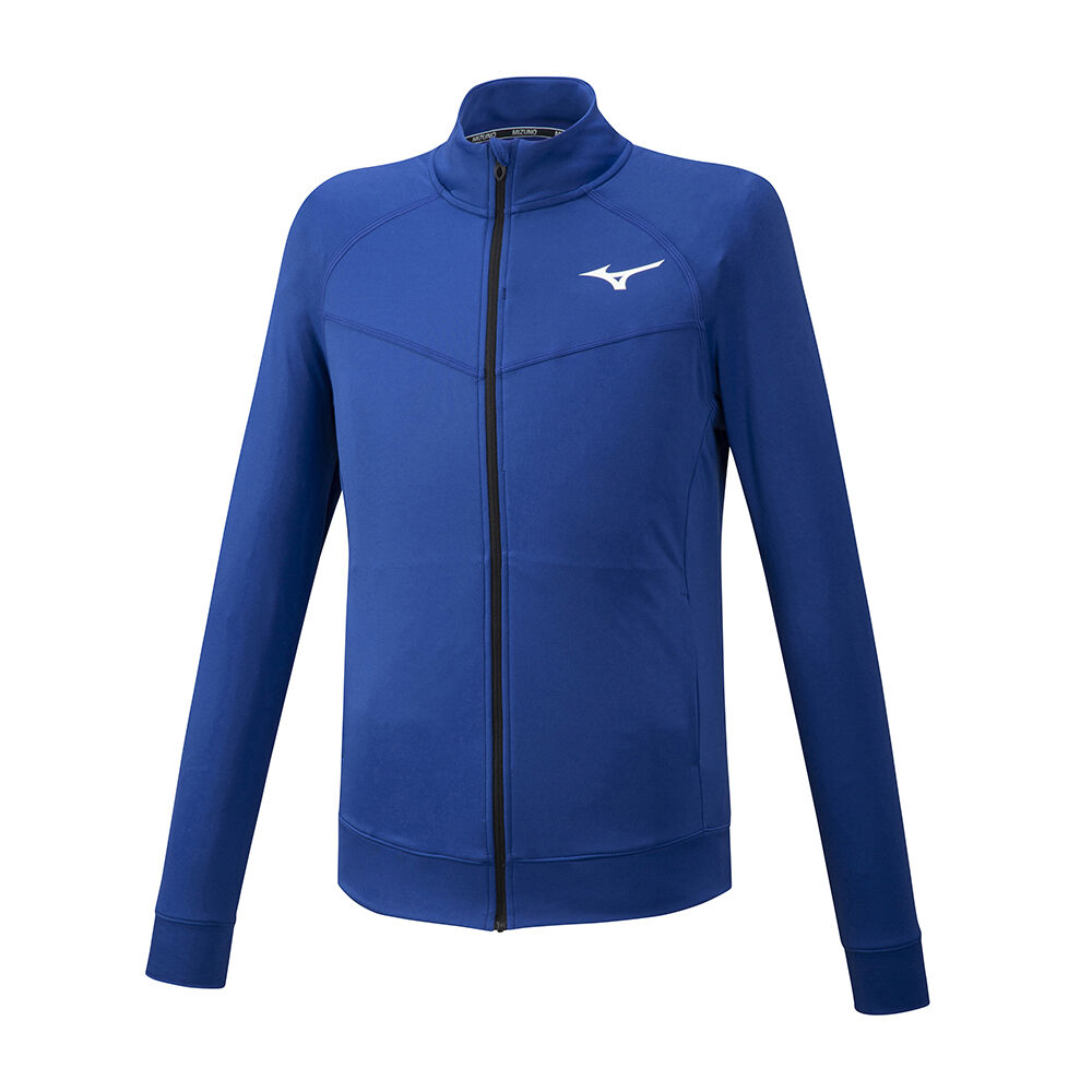 Mens Mizuno Training Jacket Blue Philippines (QFZBGE084)